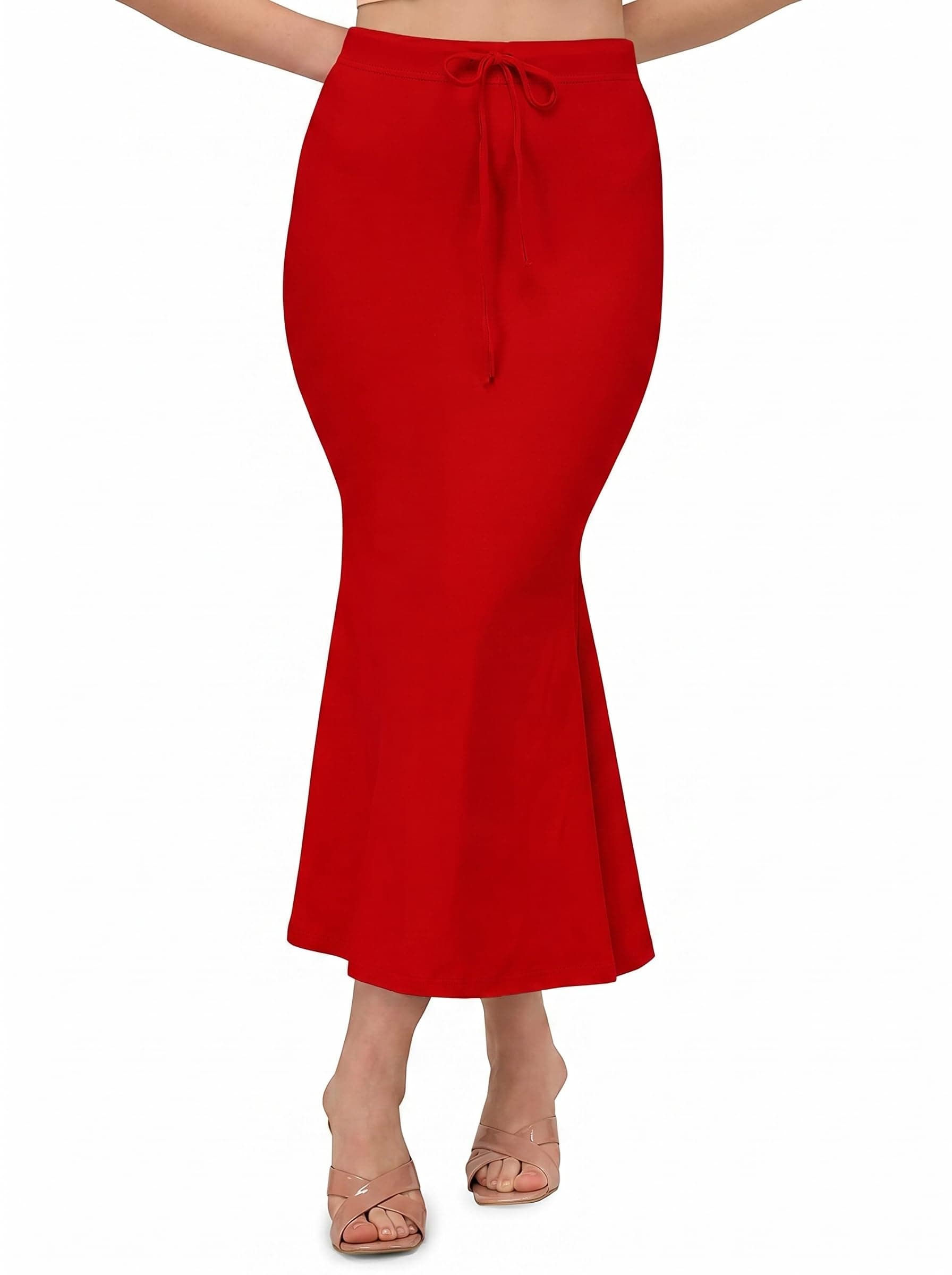 ALYNE Saree Shapewear Petticoat for Women, Women's Blended Saree Shaper Red