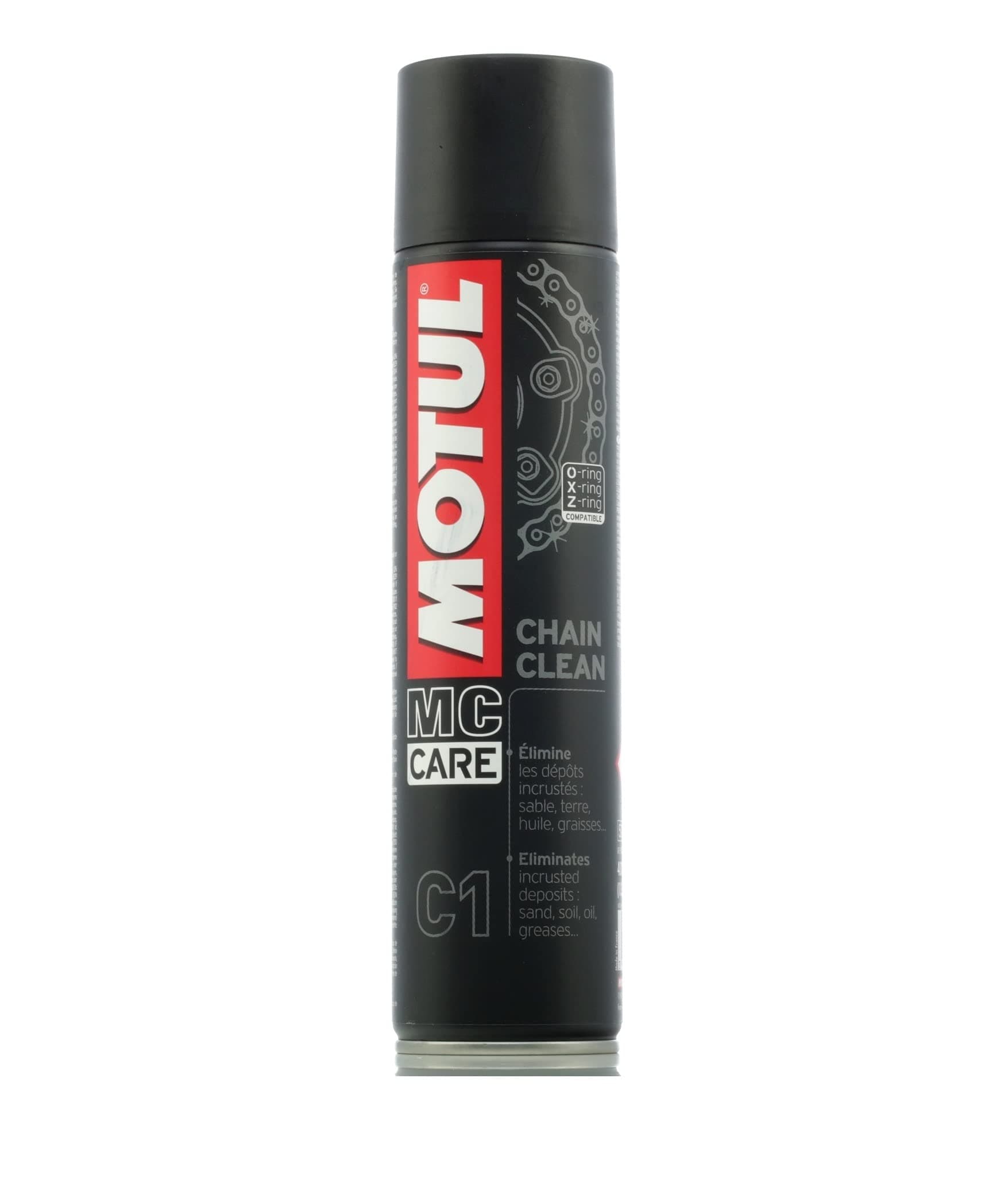 Motul C1 Chain Cleaner for Bikes | Powerful Spray Removes Oil, Grease & Dirt | Fast-Acting Deep Cleaning for Improved Chain Performance | Safe for All Chain Types | 400 ml