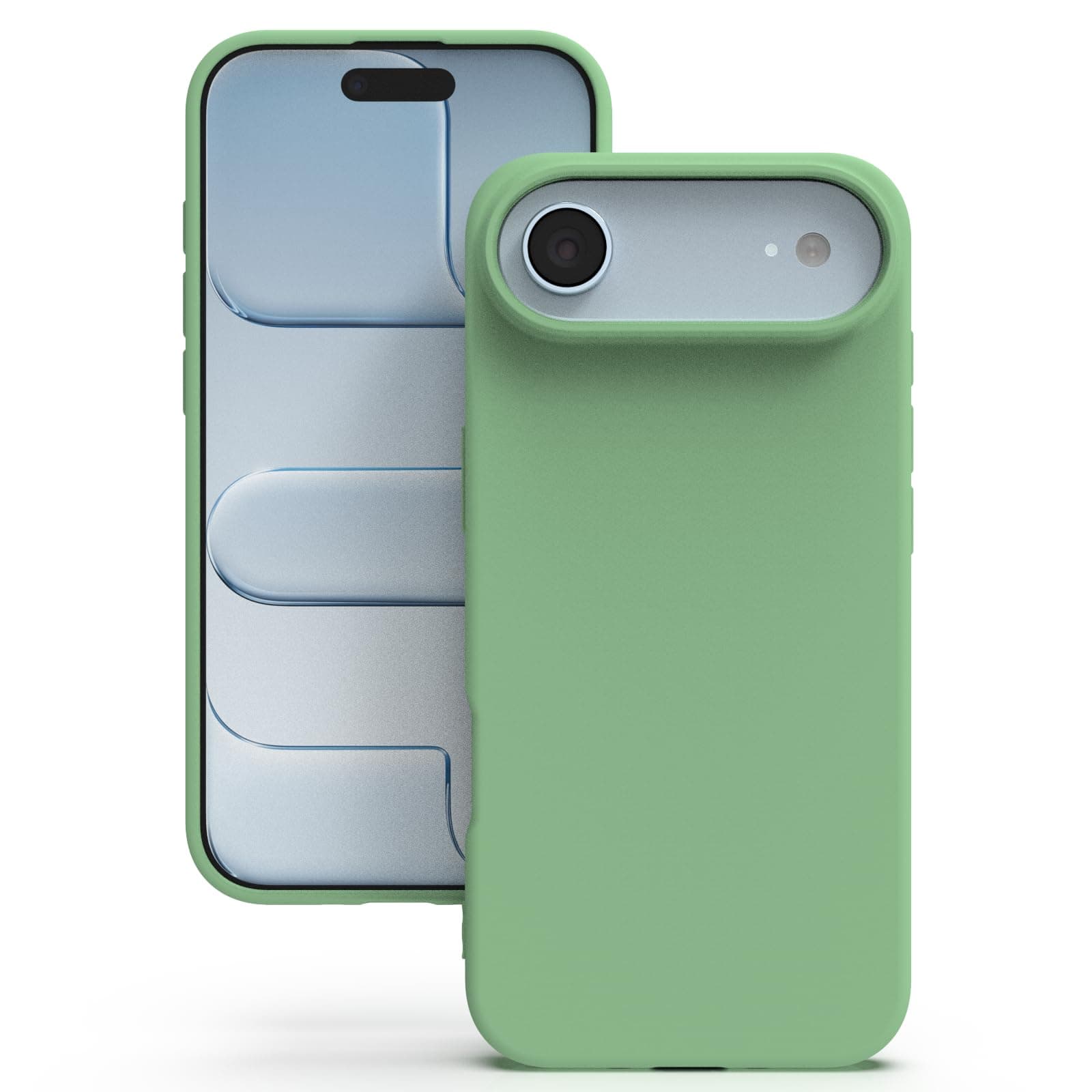 YATWIN Silicone Case for iPhone 17 Air, Soft-Touch, Shockproof, DustProof, Antiskid Phone Cover for Apple iPhone 17 Air - Mint Green