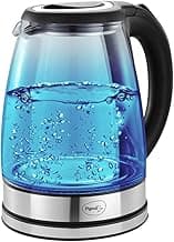 Pigeon by Stovekraft Crystal Glass Electric Kettle 1.8 Litre with LED Illumination, Heat Resistant Pyrex 1500 Watt