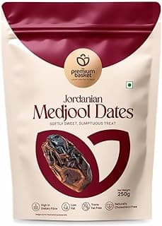 The Premium Basket Medjool Dates 250g | Khajoor | Khajur | Jumbo Size | Dry Fruits | Nuts | Grocery Items