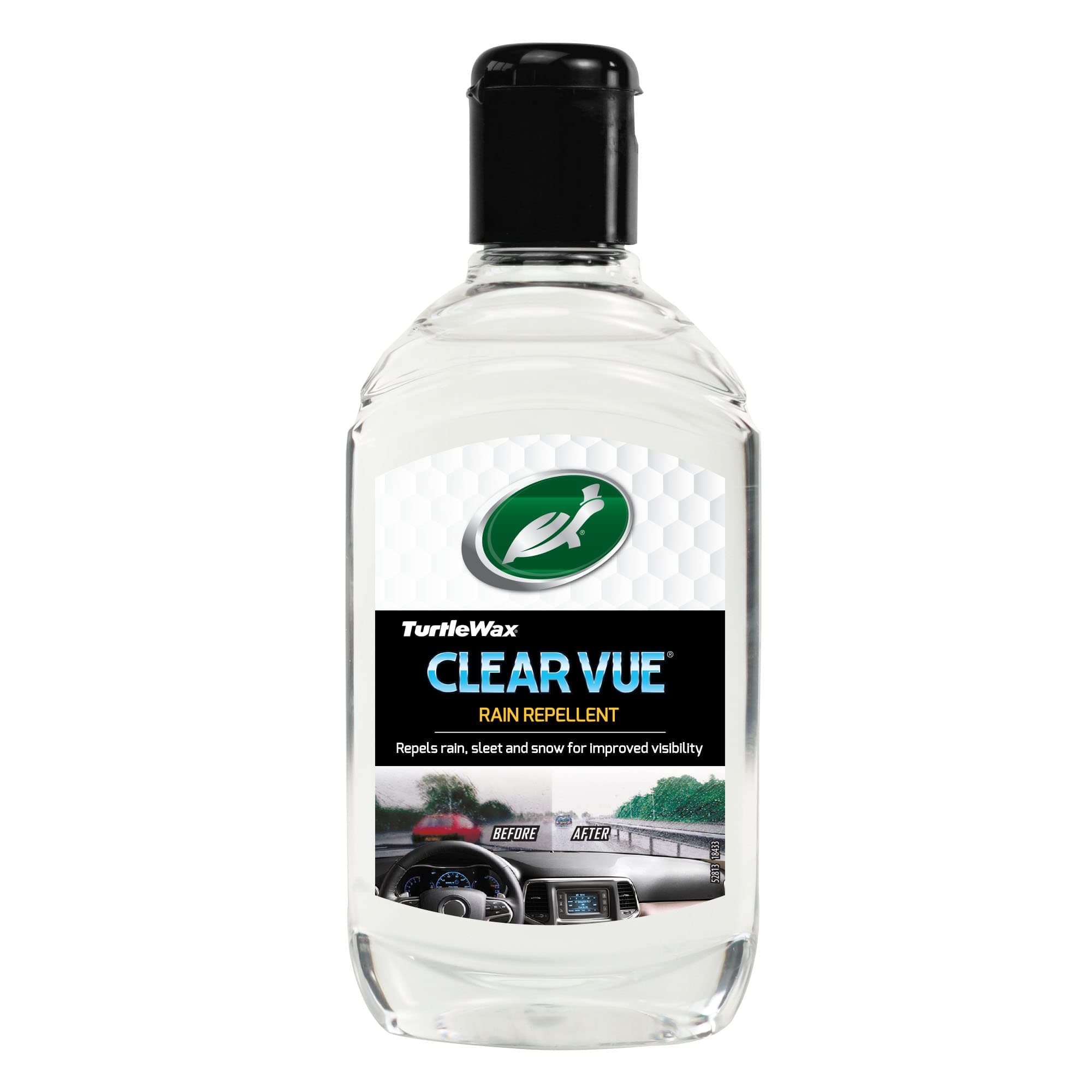Turtle Wax Clearvue Rain Repellant for Car, Durable Hydrophobic Coating for All Exterior Glass Including Motorbike Helmets, Improves Visibility and Safety, Ideal for Monsoon Season, 300ml, Pack of 1
