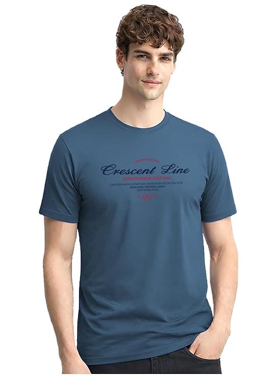ADRO Mens Graphic Printed 100% Cotton T-Shirt | Regular Fit | Printed T-Shirts for Men | Summer Stylish Mens Printed T Shirt