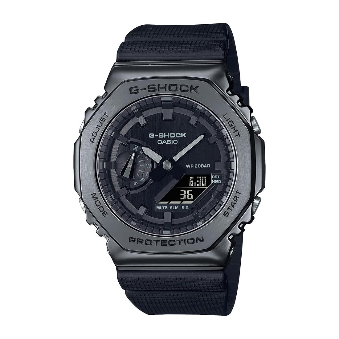 Casio G-Shock GM-2100BB-1ADR Black IP Analog-Digital Dial Resin Strap Men's Watch Shock and 200M Water Resistant G1371