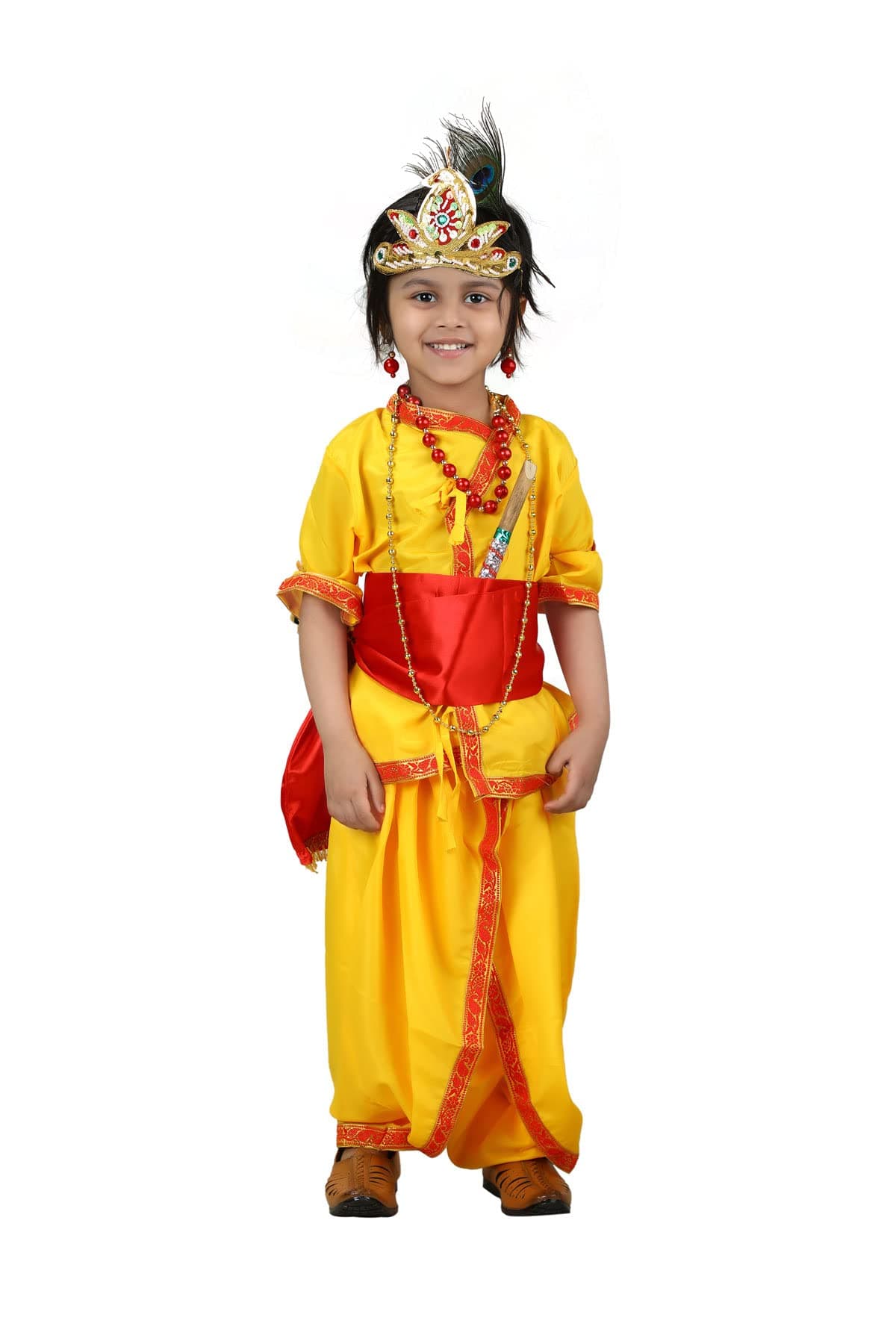 BookMyCostume Krishna Boys Janmashtami Fancy Dress Costume 4-5 years