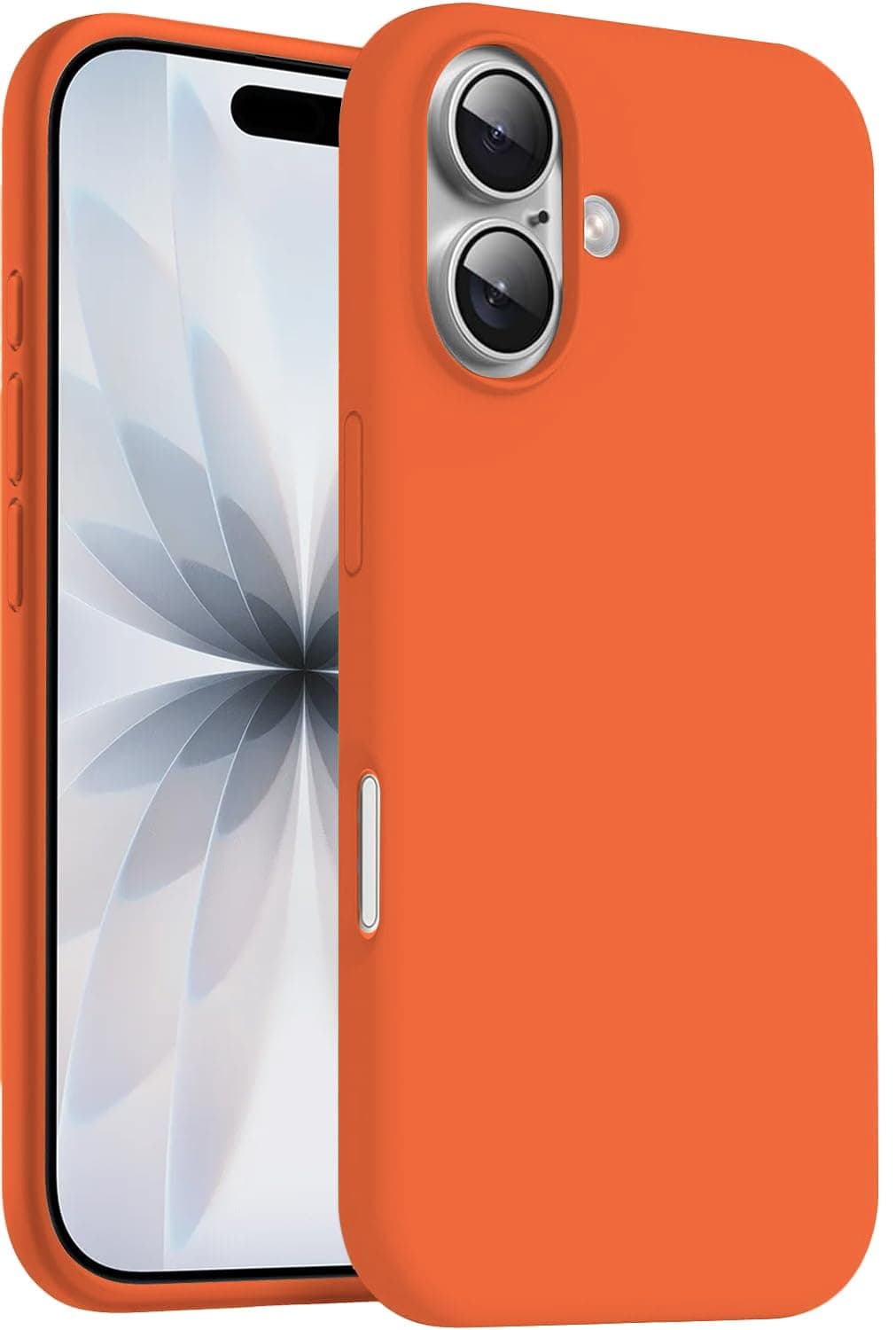DIZORO Compatible with iPhone 17 Case 6.3, Slim Liquid Silicone 3 Layers Full Covered Soft Gel Rubber Phone Cases Protective Back Cover 6.3 Inch - Cosmic Orange