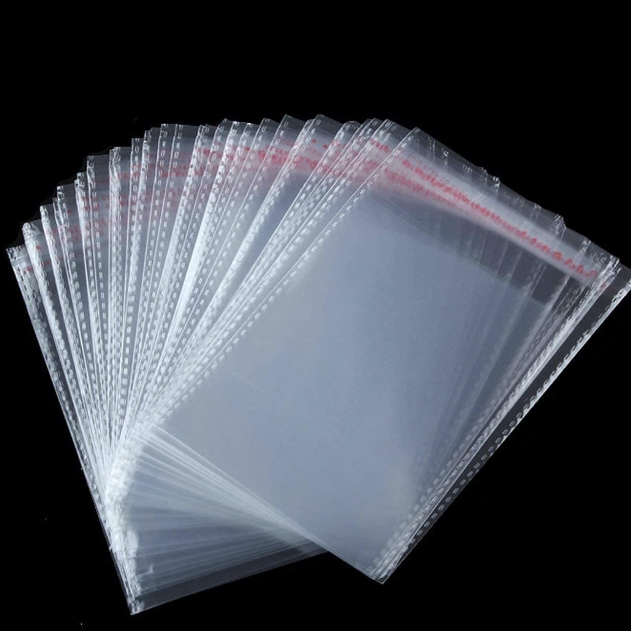 Securement Plastic Transparent Poly Bags For Packing Saree Cloth Sealable | Used For Saree Packing, Shirts Packing,Bopp Poly Bags Self Adhesive (50, 3x4)