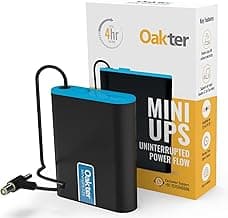 Oakter Mini UPS for 12V WiFi Router Broadband Modem | Backup Upto 4 Hours | WiFi UPS Power Backup During Power Cuts | UPS Broadband Modem | Current Surge & Deep Discharge Protection