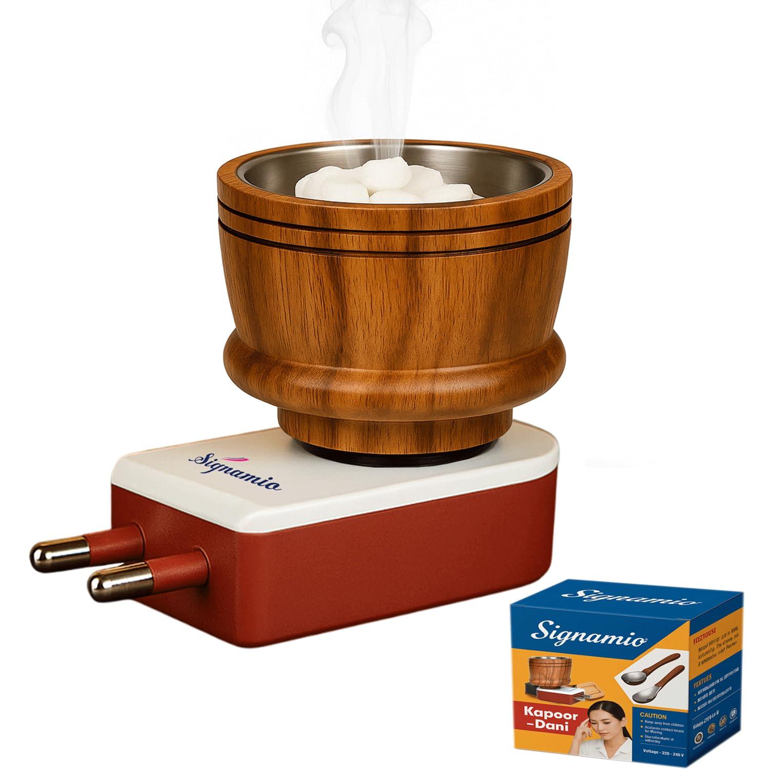 SIGNAMIO Camphor Kapoor Kapur Dani Diffuser Electric Burner Machine DN-1