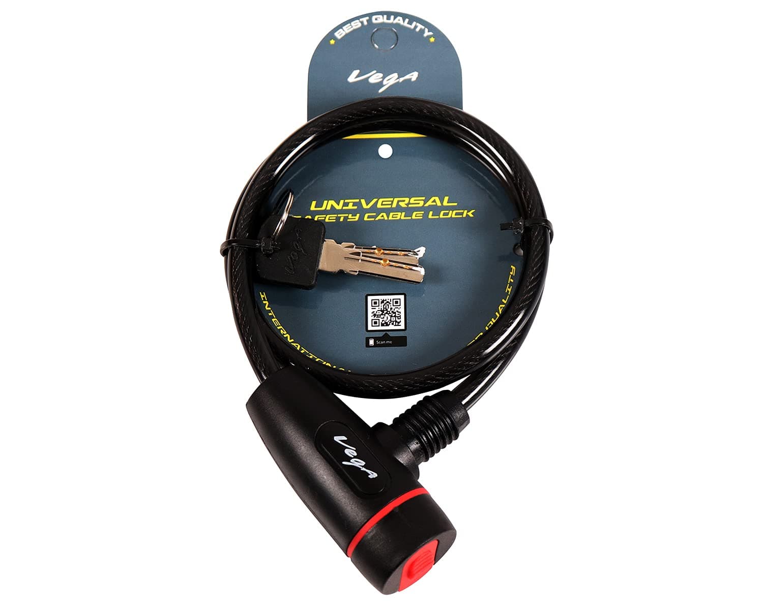 Vega Multipurpose Cable Lock Black