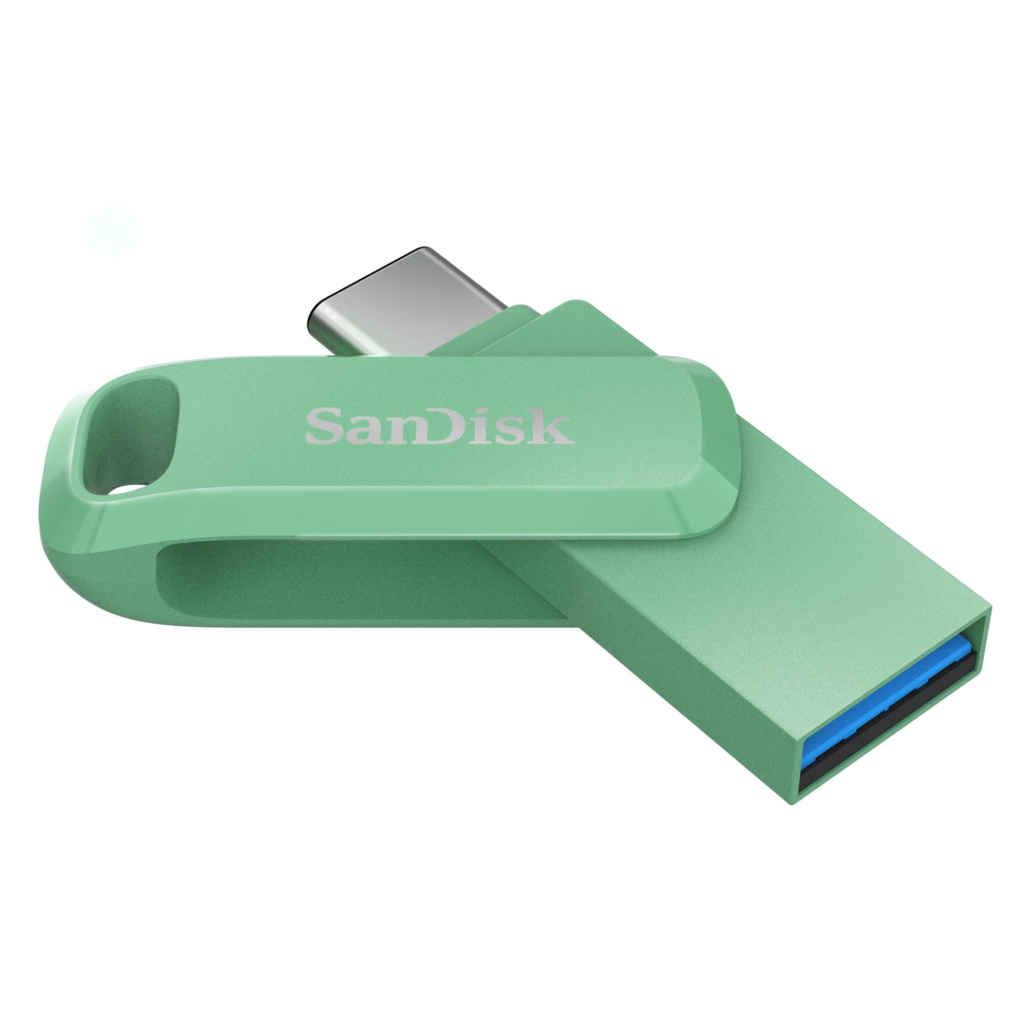 SANDISK Ultra Dual Drive Go Type-C 256GB, OTG, Upto 400MB/s, Pendrive, Absinthe Green, 5Y Warranty (SDDDC3-256G-I46GPD)