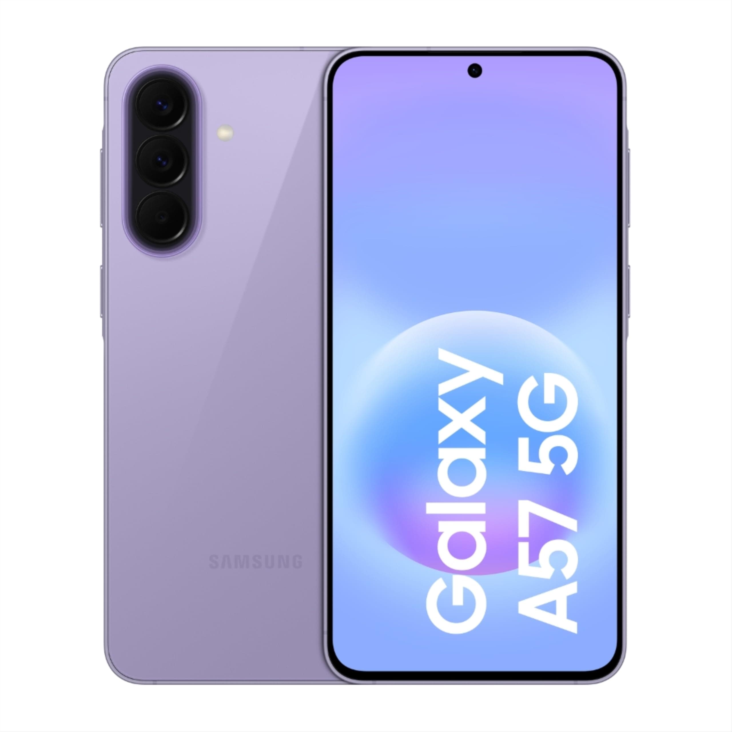 Samsung Galaxy A57 5G (Awesome Lilac, 12GB RAM, 256GB Storage), Agentic AI, Triple Camera with Nightography Video, 2 Days Battery Life, 6 Gen OS Upgrades, IP68, 6.9mm Sleek, with No Cost EMI