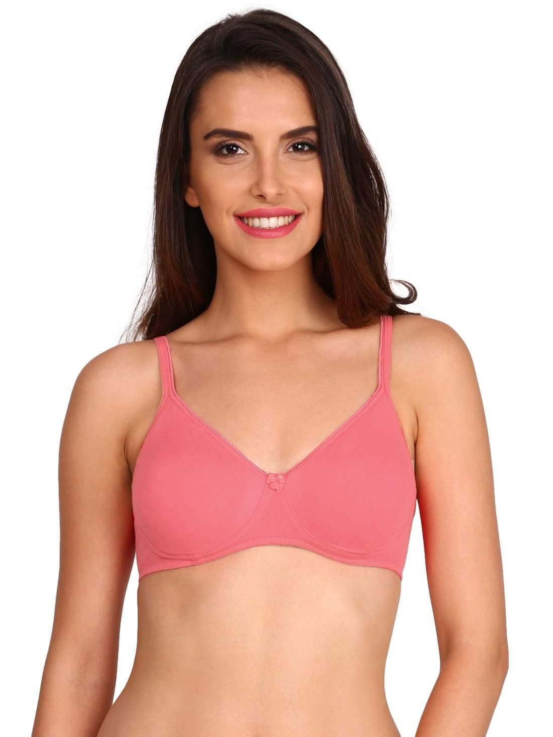 Jockey Women's Cotton Non-Padded Wirefree Everyday Bra 1722_Peach Blossom_36B