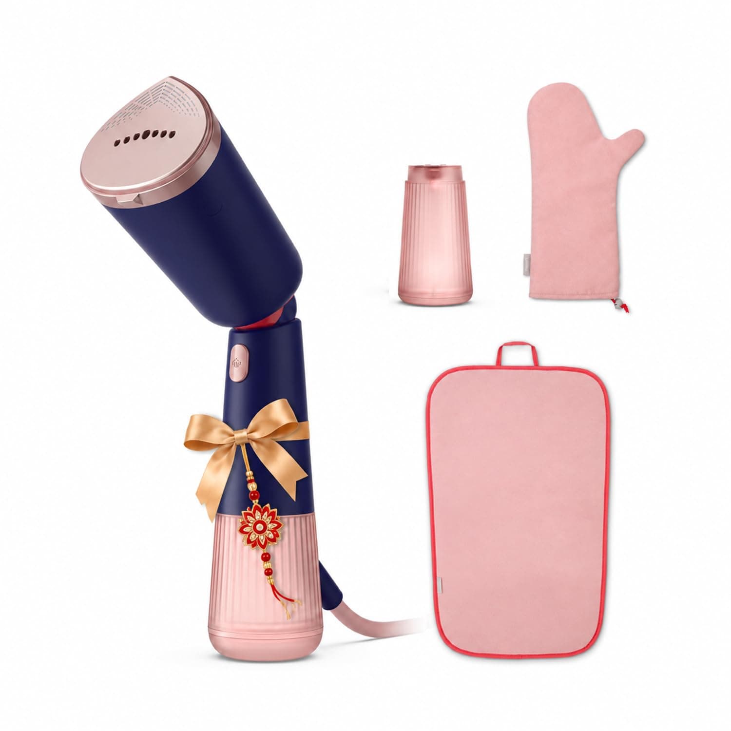 Philips STH 5030/20 Garment Steamer Perfect Rakhi Gift, Two Water Tanks Glove Pouch & Mat Included, Hand Baggage Friendly Design, Adjustable Head for Horizontal & Vertical Steaming