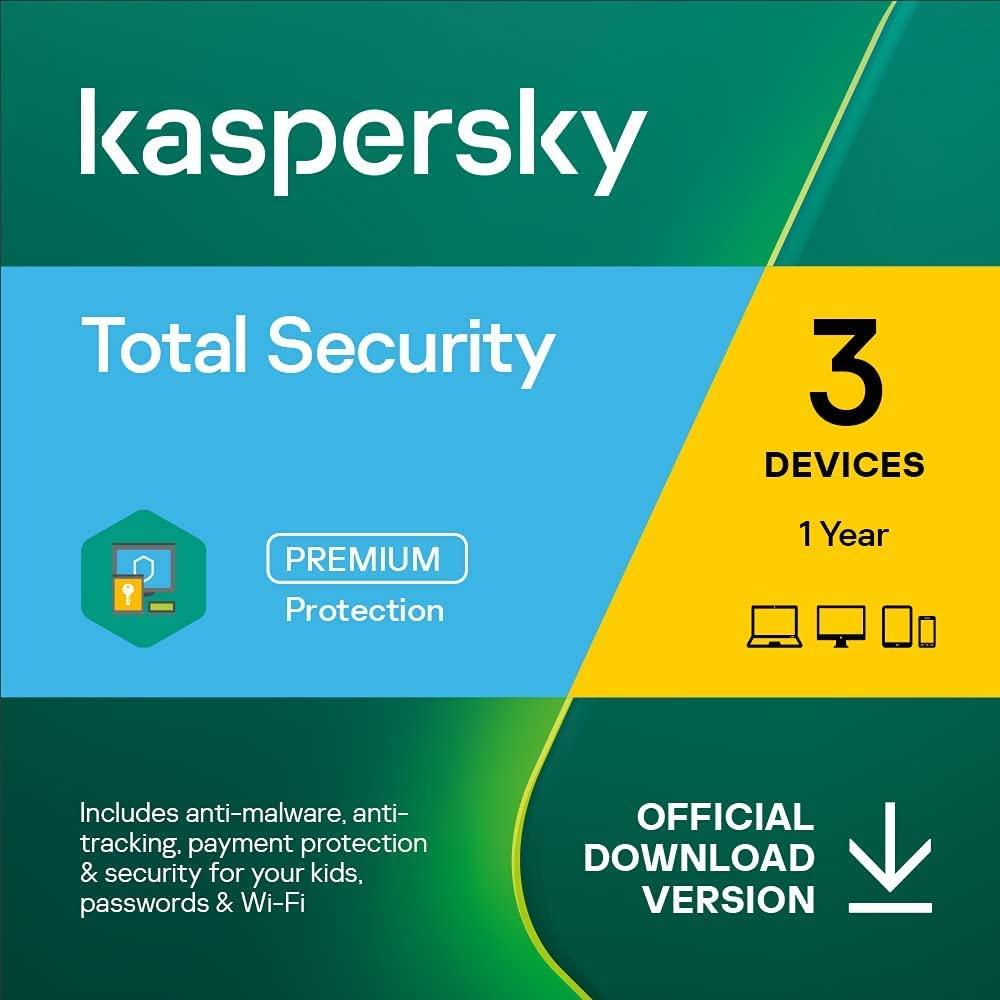 Kaspersky Total Security (Premium) - 3 Devices 1 Year | Instant Delivery