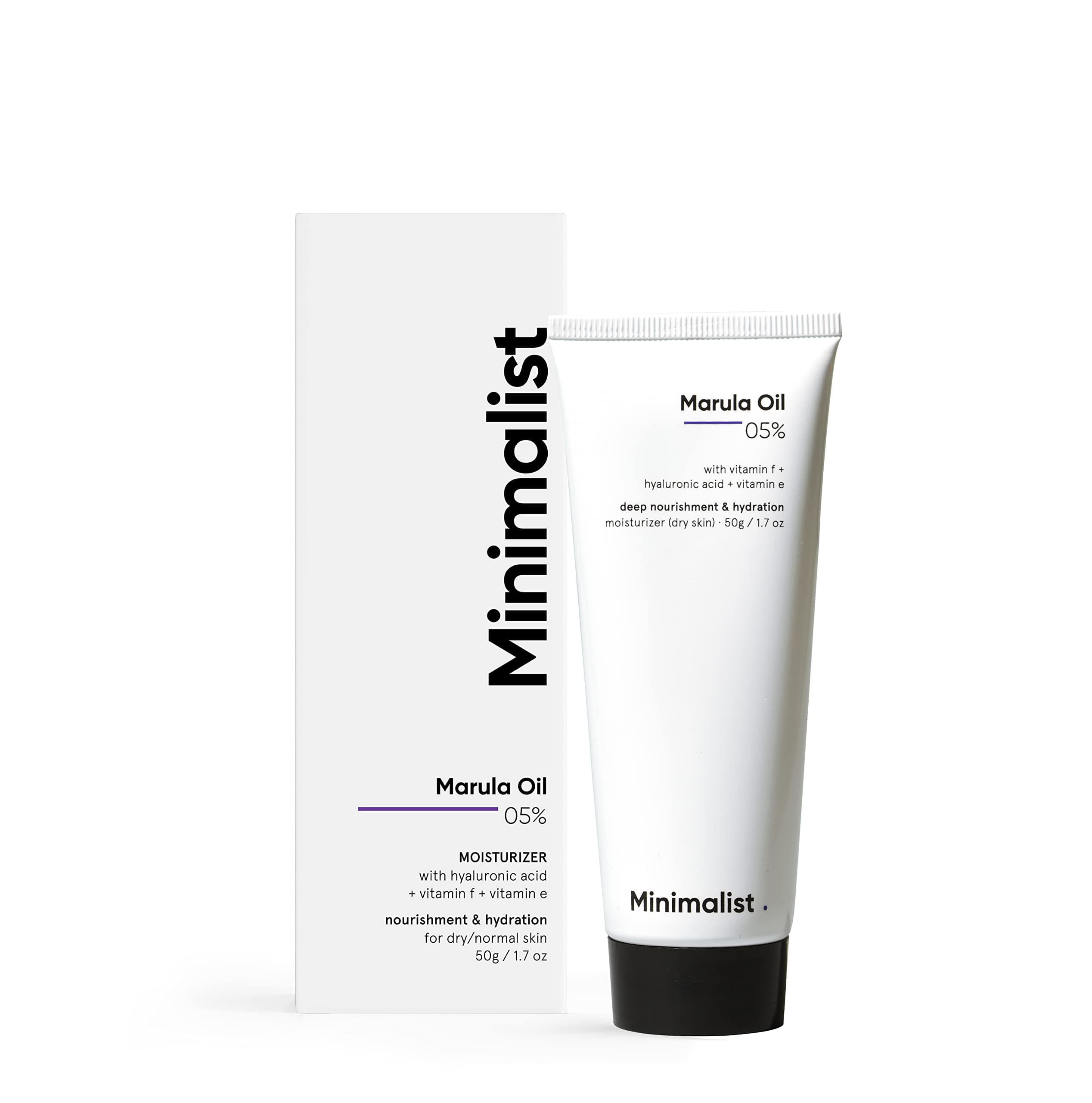 Minimalist Marula Oil 5% Face Moisturizer For Dry Skin With Hyaluronic Acid For Deep Nourishment & Hydration, For Men & Women | 30 gm