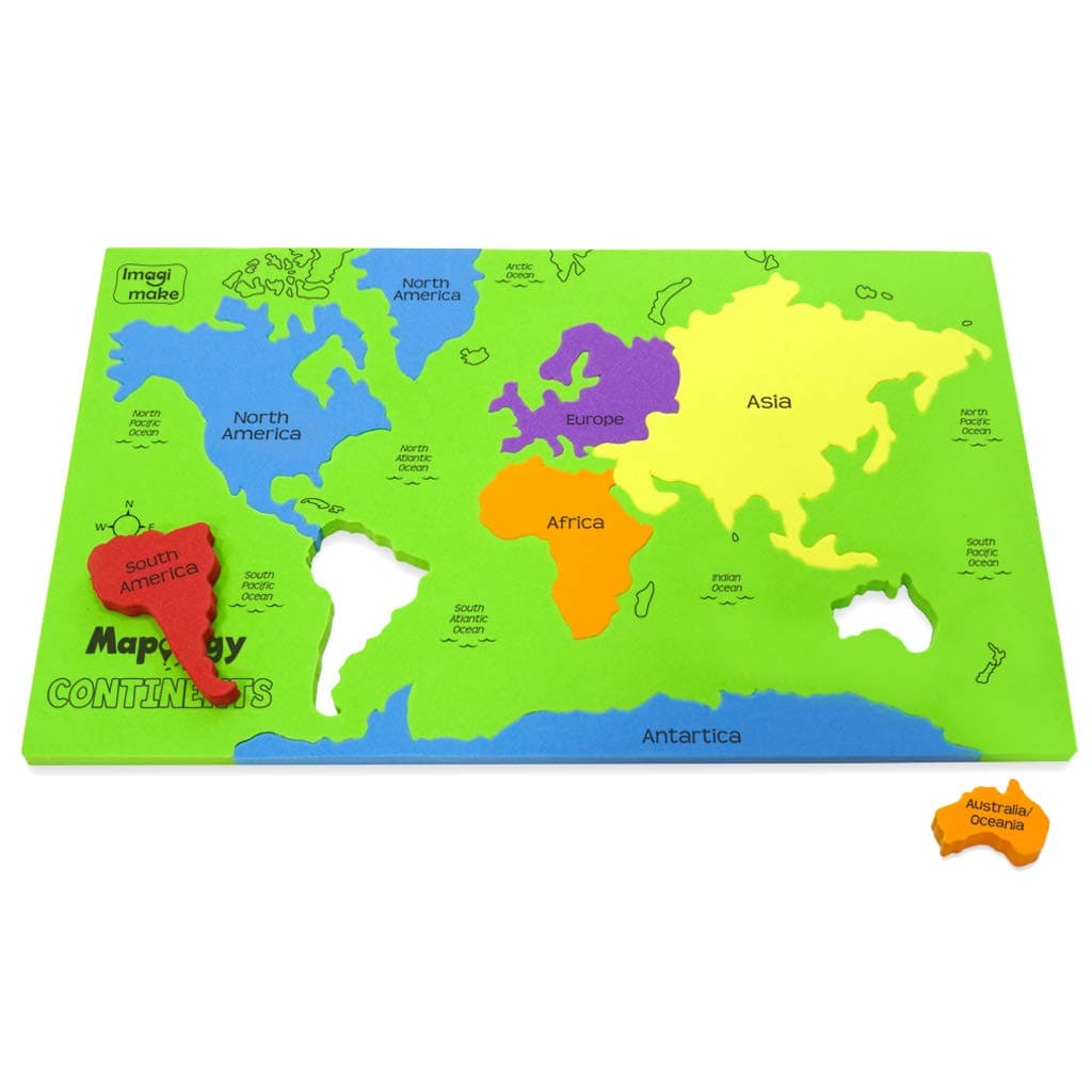 Imagimake Mapology Continents | Educational Puzzle for Kids Age 5+