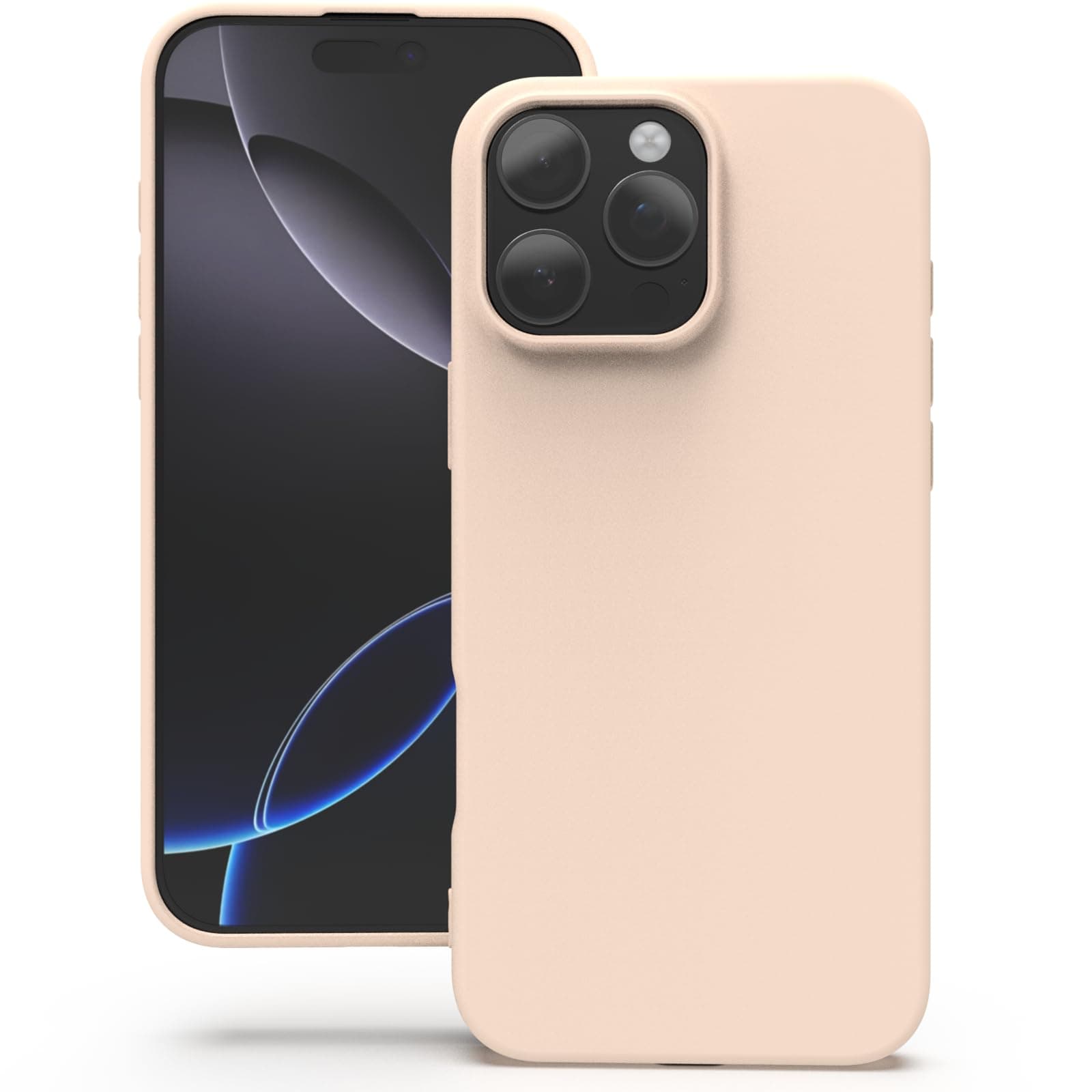 YATWIN Silicone Back Case for iPhone 16 Pro, Soft-Touch Phone Back Cover for Apple iPhone 16 Pro - Link Pink
