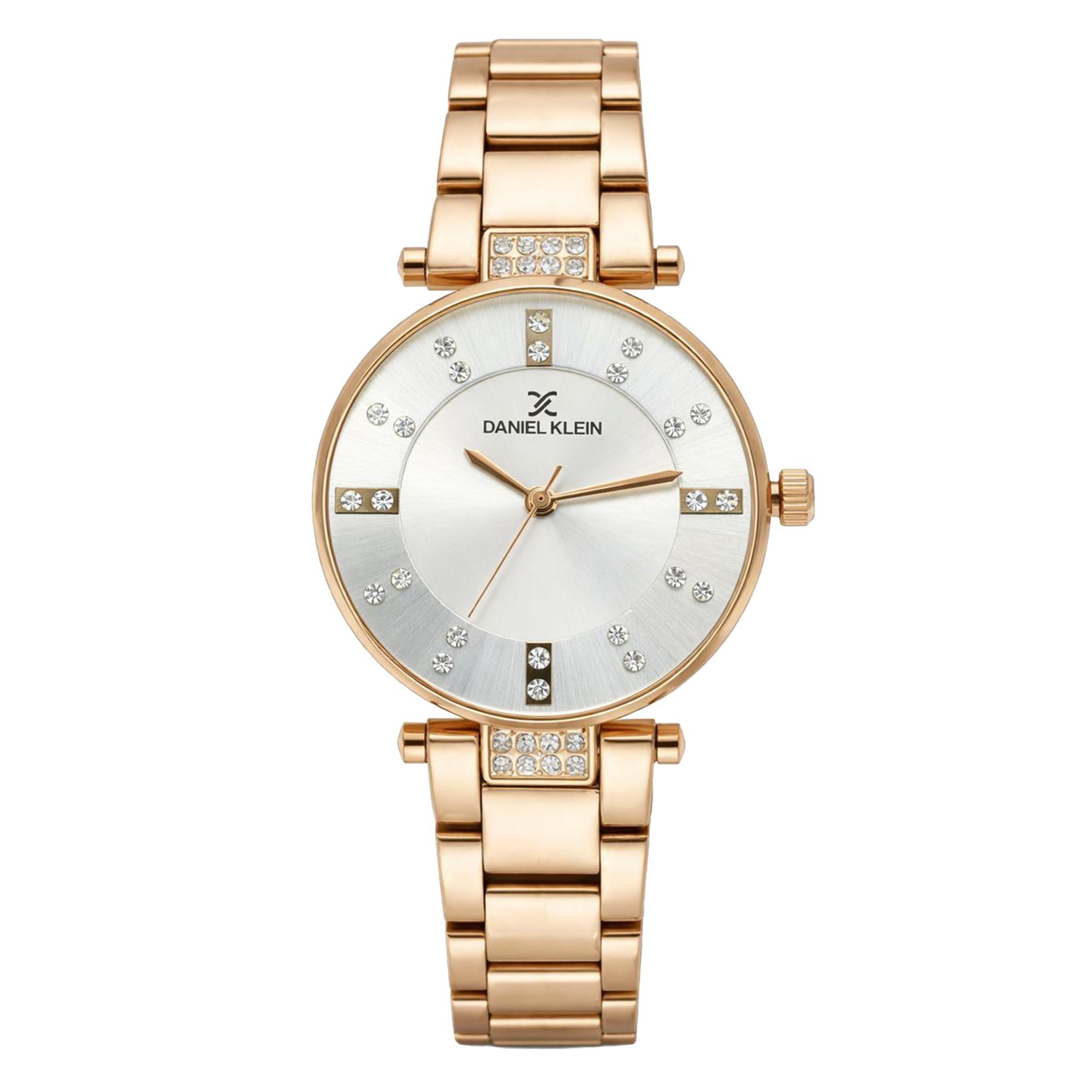 Daniel Klein Stainless Steel Analog Silver Dial Women's Watch-Dk11328-3