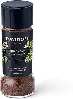 Davidoff Origins Colombia Flavour Instant Coffee, 11/12 Intensity - 100% Arabica - 3.53 Oz 90g, Granule, Glass Bottle