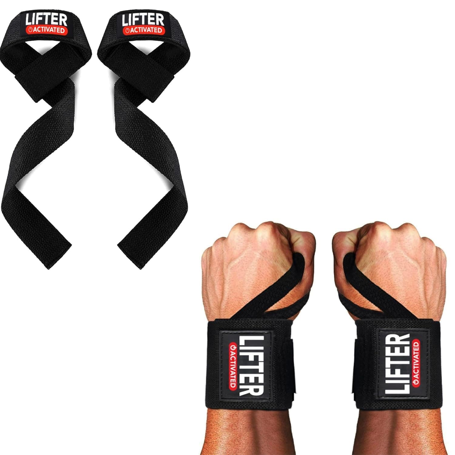 EasyHealth Weight Lifting Straps for Gym | Deadlift Wrist Straps with Soft Padding & Anti Slip Grip | 25 Inch Long Gym Wrist Support for Powerlifting Bodybuilding Strength Training Workout |