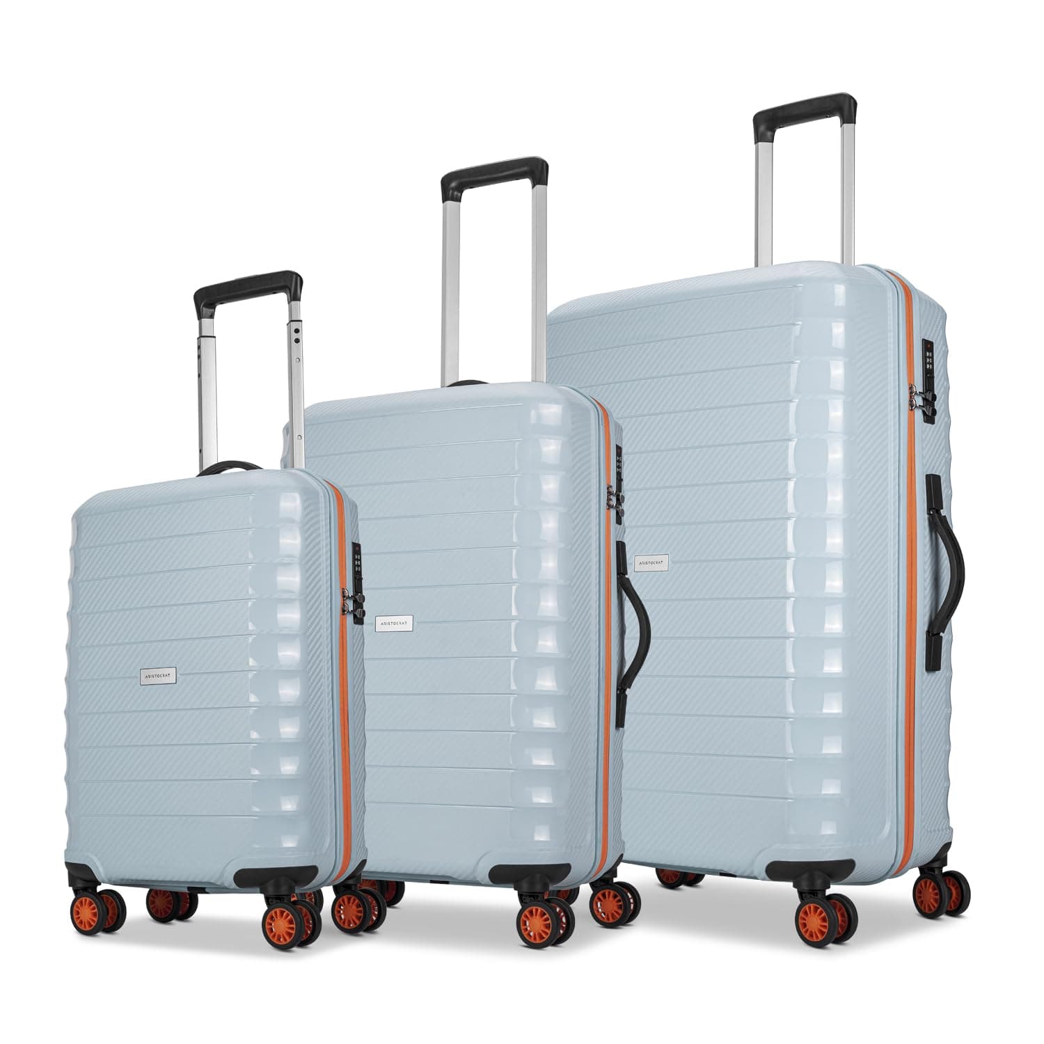 Aristocrat Altitude Set of 3 (Cabin+Medium+Large) Trolley Bags, Surf Spray