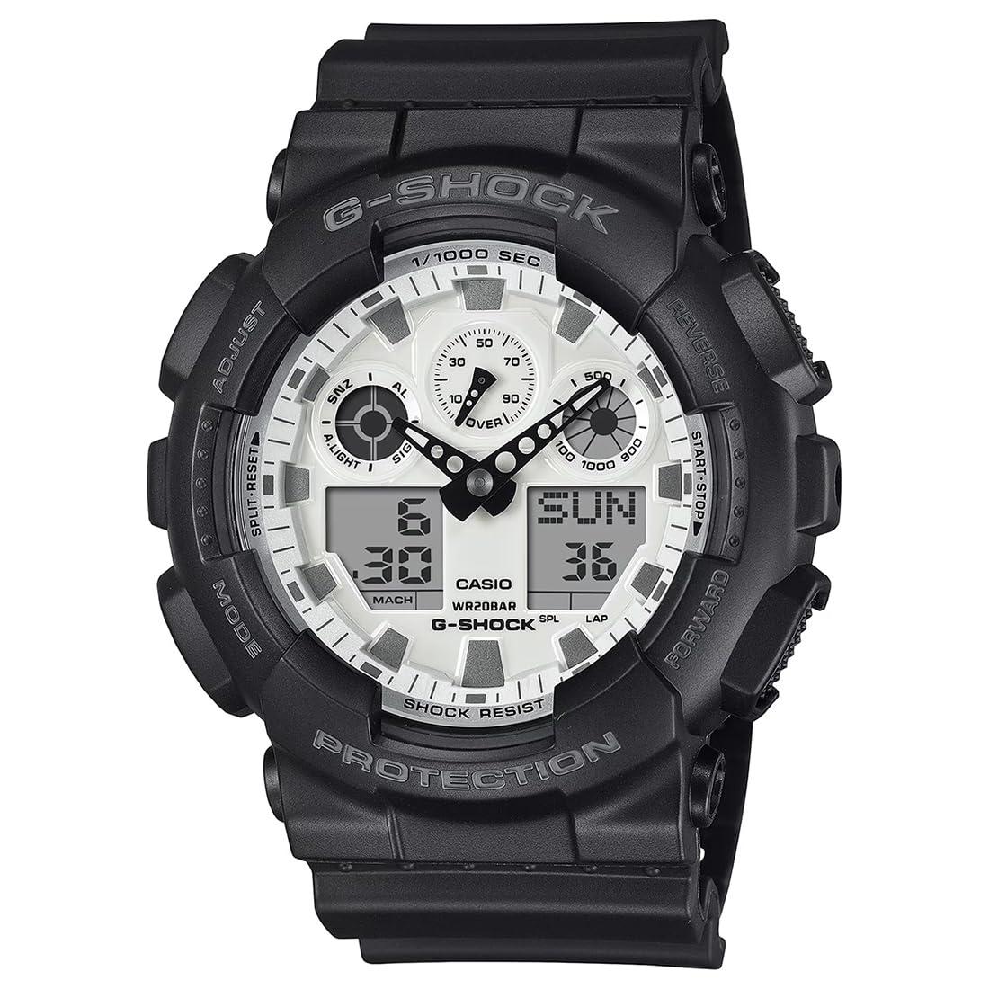Casio G-Shock GA-100WD-1ADR Analog-Digital White Dial Men (G1635)