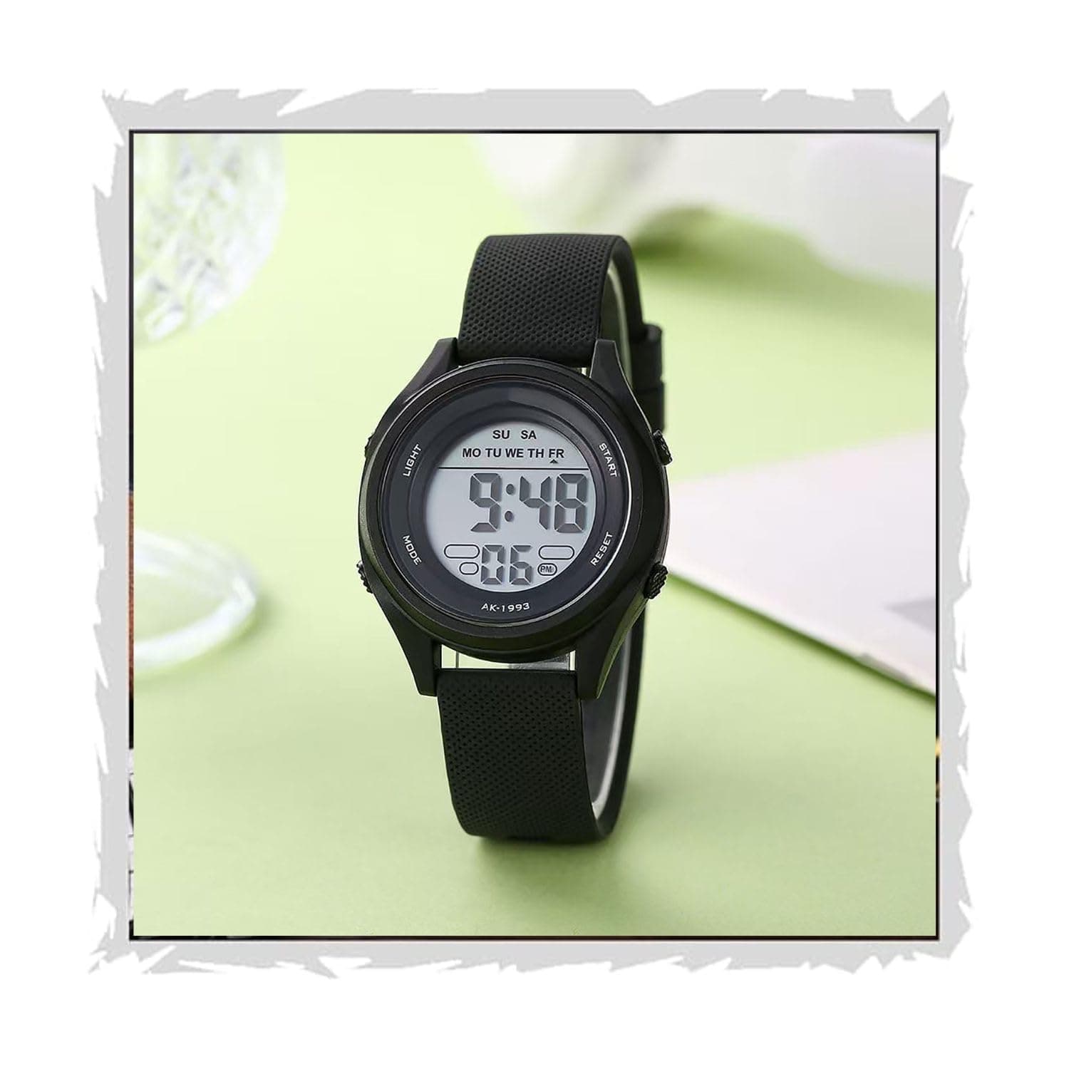 ON TIME OCTUS Multi-Functional Digital Silicone Strap Kids Watch |7 Different Color Light Mode Waterproof Sports Watches for Boys and Girls Above 5 Years DI-027 (Black)