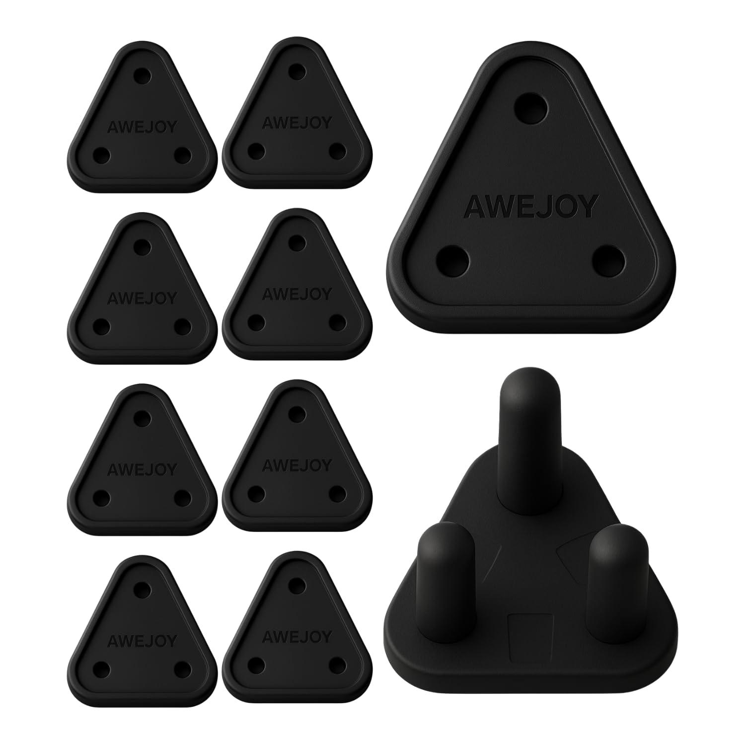 AWEJOY 10 Piece Baby Proof Socket Covers – Electric Socket Protector, Child-Safe Switch Board Dummy Plugs, Baby Safety Guards for Home (Black)