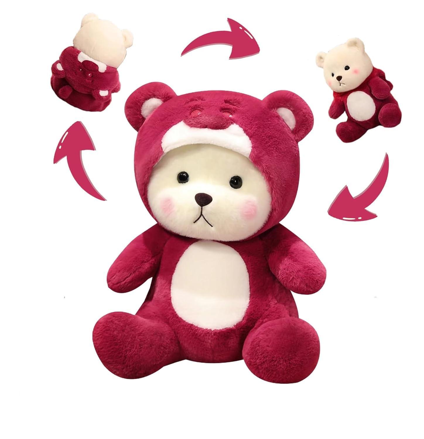 Storescent Stuffed Animal Cute Plush Toy - Hugging Plush Squishy Pillow Toy Gifts (Hooded Hat Bear 30cm)