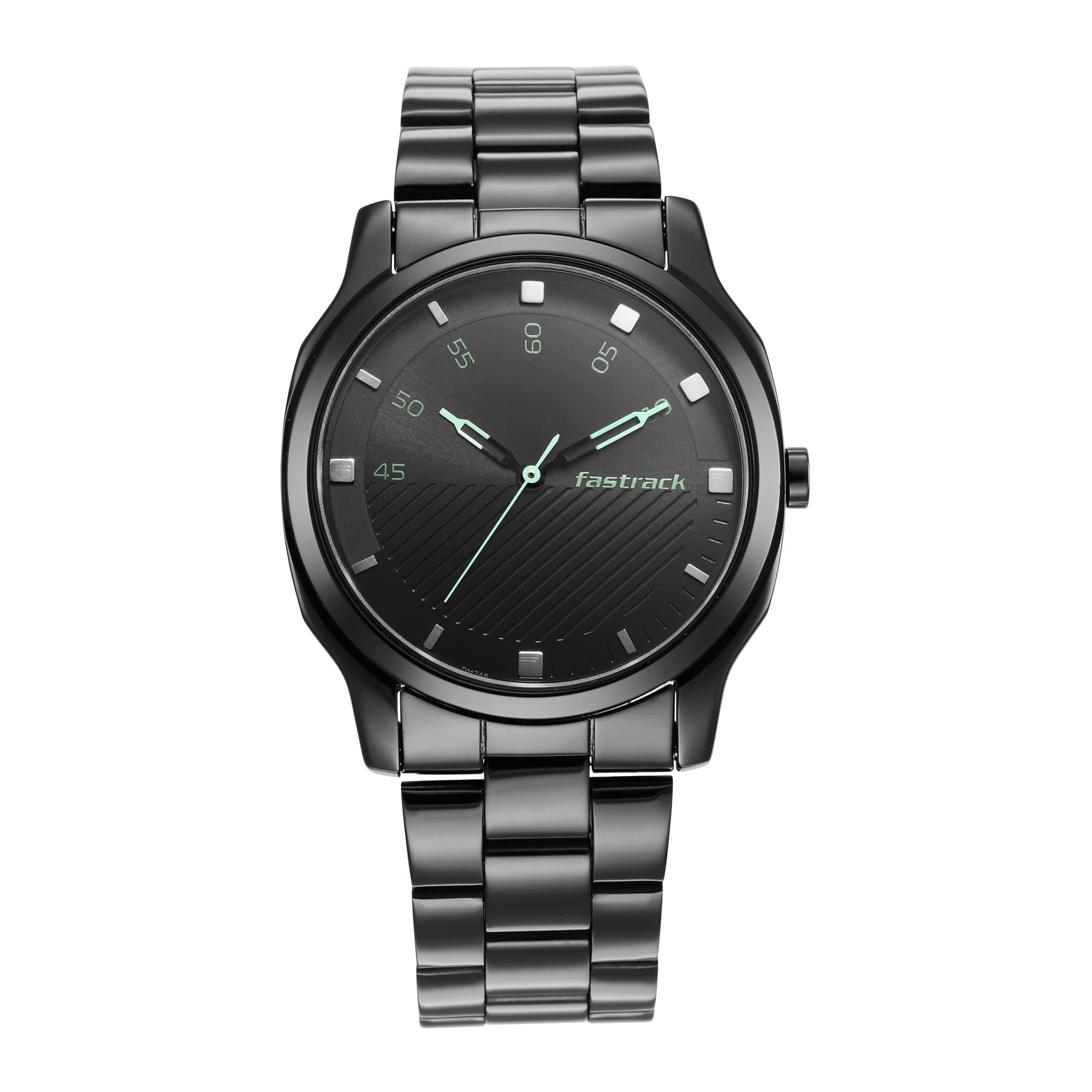 Fastrack Men Stunners Quartz Analog Black Dial Black Stainless Steel Strap Watch for Guys - NT3255NM02