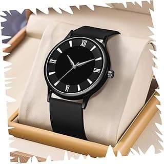 Acnos Black White Colour Dial with Softest Silicone 3 Colors Strap Analog Wrist Watch for Men Boys