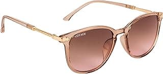 Voyage Lightweight UV Protected Full Rim Branded & Latest Round Sunglasses for Women