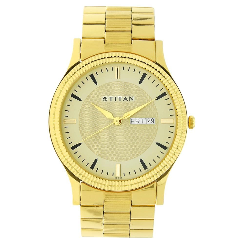 Titan Analog Gold Dial Men's Watch-NM1650YM04 / NL1650YM04/NP1650YM04