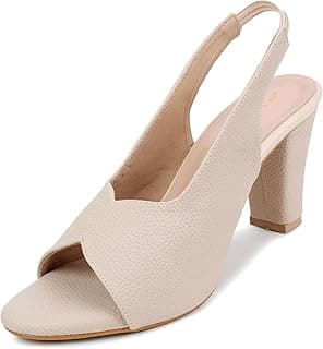 TRASE Ankle Strap Pointed Toe Block Heel Pumps Sandals For Women| Fashionable Sandals, Office, Party and Formal Occasions | Light weight, Soft Footbed, Comfortable & Stylish - (47067)