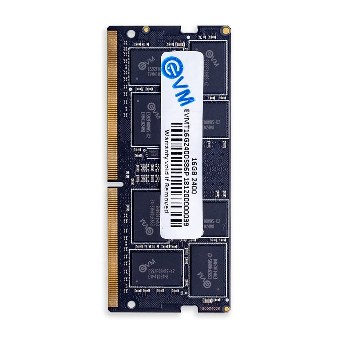 EVM 16GB DDR4 Laptop RAM 2400MHz | SO-DIMM – 1.2V Low Voltage | 260-PIN Pin, Intel & AMD Compatible | High-Speed Laptop Memory Upgrade |10 Year Warranty (EVMT16G2400S86P)