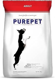 Purepet Adult Dry Dog Food 20kg | Chicken & Vegetable Flavour | Promotes Health & Vitality | Balanced Nutrition | Supports Digestive Health