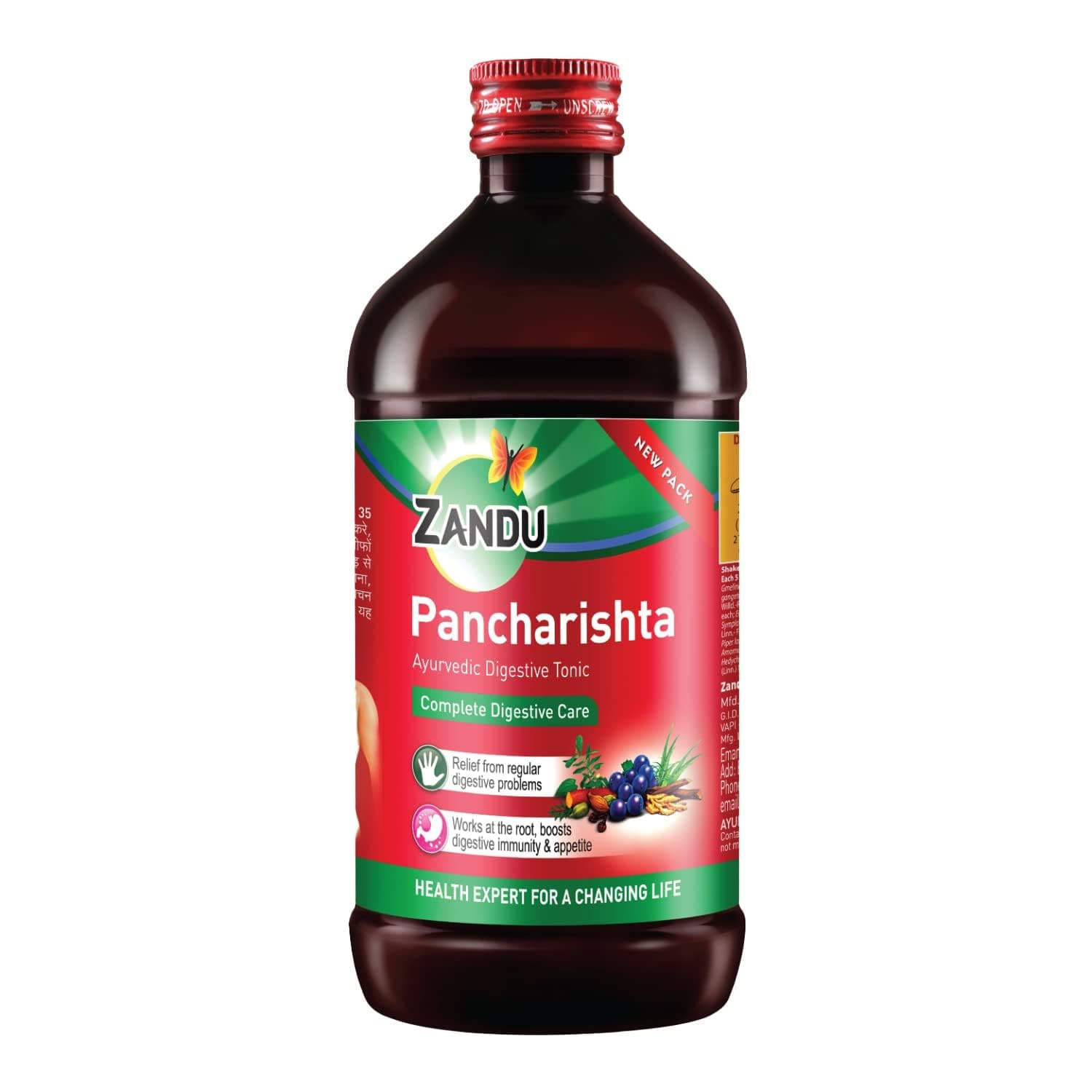 Zandu Pancharishta Ayurvedic Digestive Tonic 650ML | Relief from Regular Gas, Bloating, Acidity & Indigestion From the Root