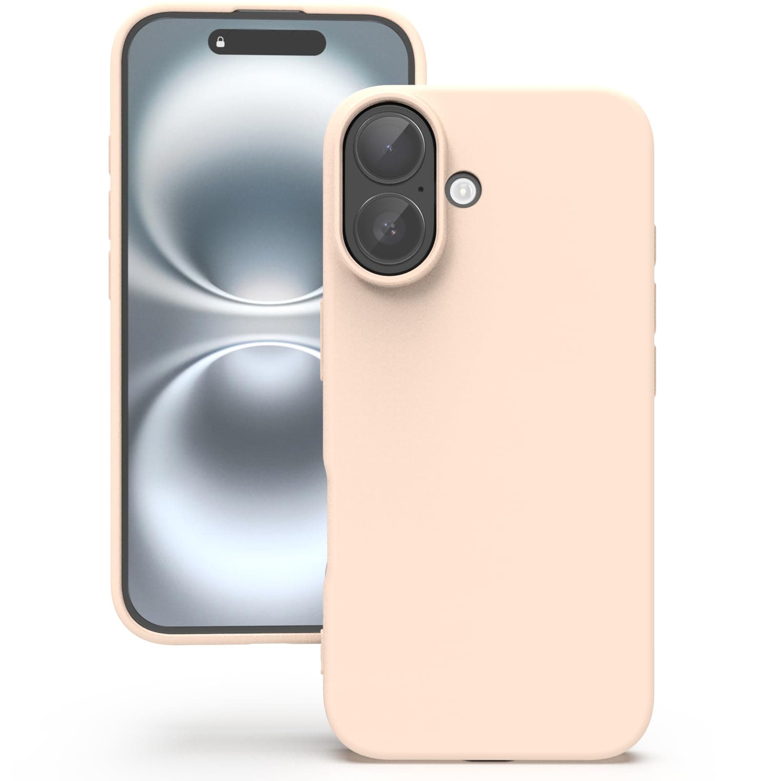 YATWIN Silicone Back Case for iPhone 16 Plus, Soft-Touch Phone Back Cover for Apple iPhone 16 Plus - Link Pink