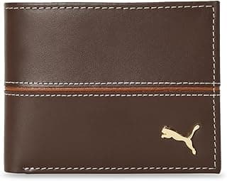 PUMA Unisex-Adult Leather Stripe Wallet, Chocolate (9105502)