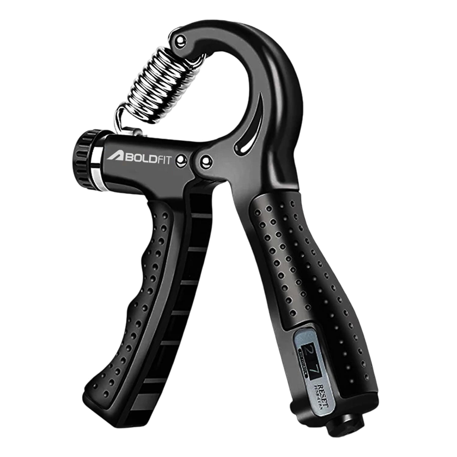 Boldfit Hand Gripper With Counter for Men & Women Hand Grip Strengthener for Forearm, Wrist & Finger Workout Fitness Equipment for Home & Gym Training, Finger Exercise Power Gripper - 60kg