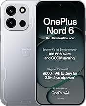 OnePlus Nord 6 | 12GB+256GB | Quick Silver | Snapdragon 8s Gen 4 | Segment's First Stable 165FPS Gaming | Segment's Largest 9000mAh Battery | Most Complete IP Rating | Personalized AI