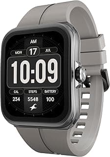 Fastrack VOX Neo Smart Watch with 1.91” Curved TFT Display, Rotary Crown, Offline Voice Commands,To-Do list, BT Calling, 24/7 Health Suite, SpO2, HRM, Sleep Tracking, IP68 Water Resistant - Delta Clay