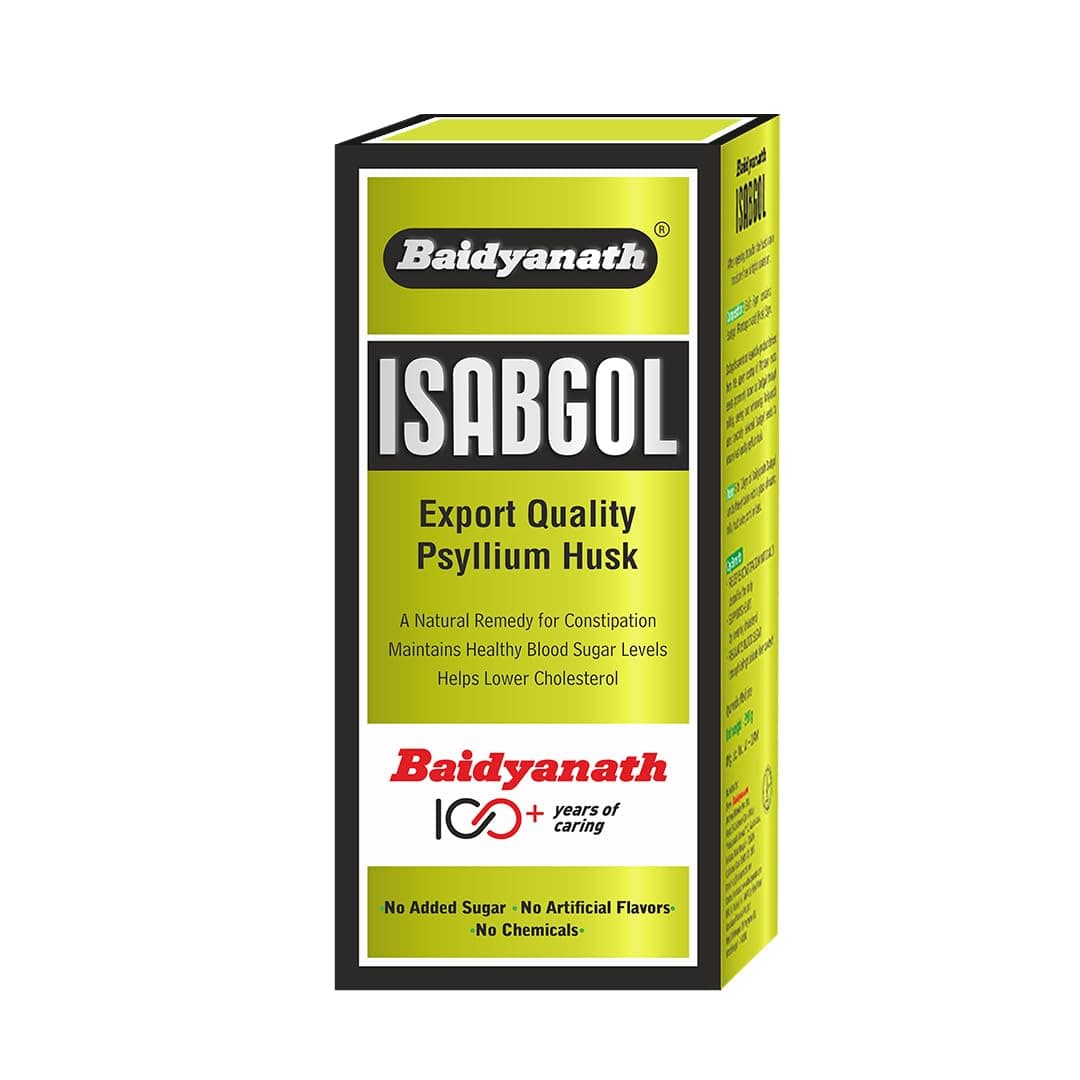 Baidyanath Asli Ayurved Isabgol - Psyllium Husk Powder - 200Grams | Effectively Relieves Constipation | Fibre Supplement For Digestion