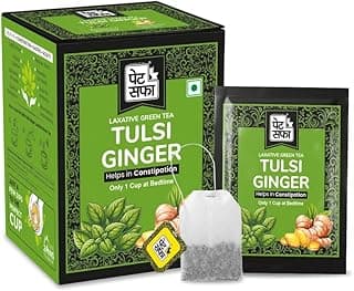 Pet Saffa Laxative Green Tea with Tulsi and Ginger-25 Tea Bags