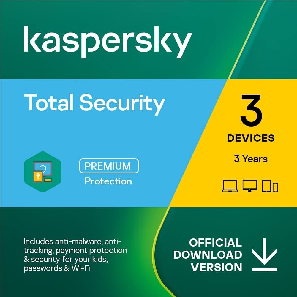 Kaspersky Total Security (Premium) - 3 Devices 3 Year | Instant Delivery