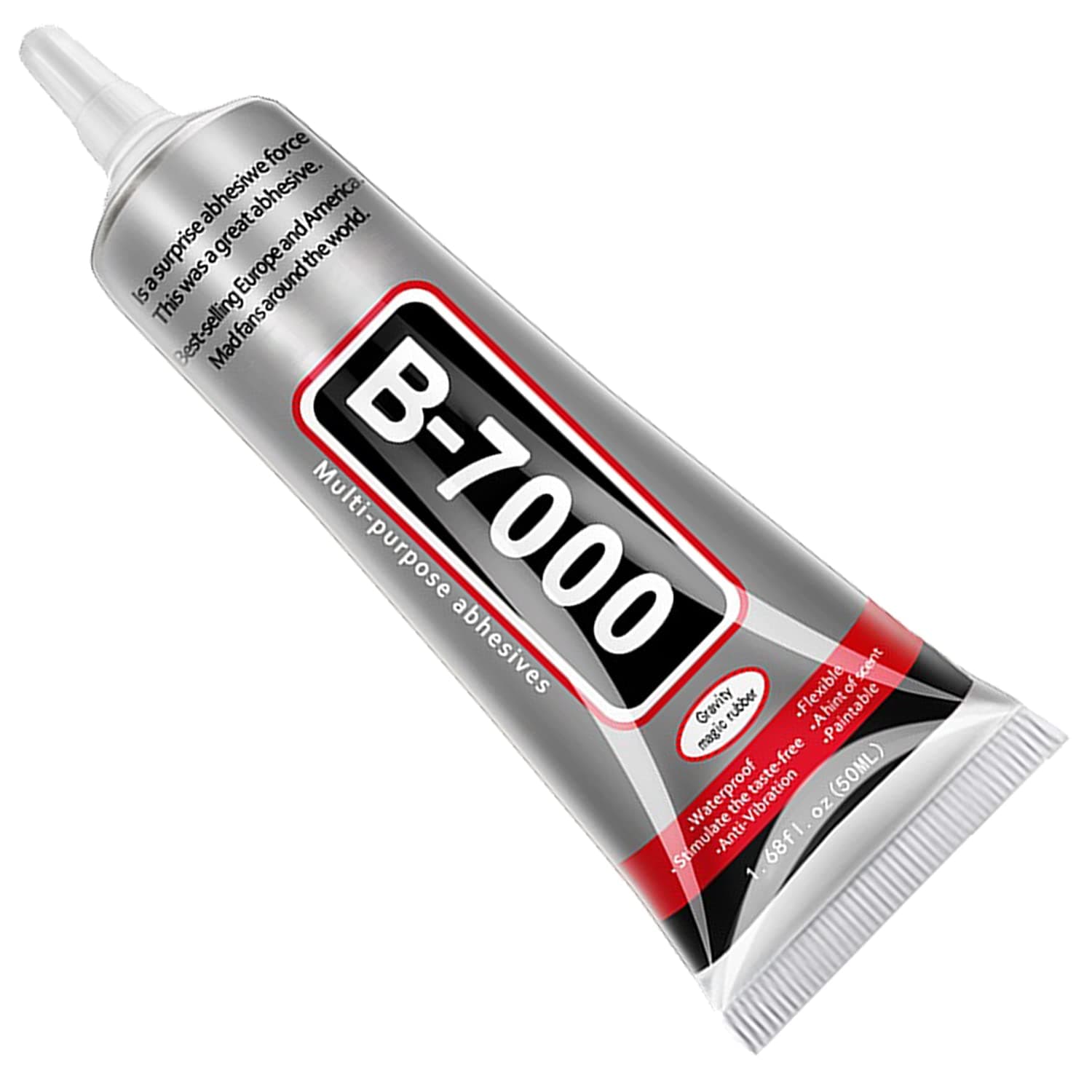FITTDYHE B7000 Jewelry Glue for Making, FITTDYHE 1PCS 50ML1.69 fl oz Clear Adhesive for Rhinestone, Fabric, Multipurpose Super B-7000 for Phone Repair, Nail Art, Wood, Glass, Charms.
