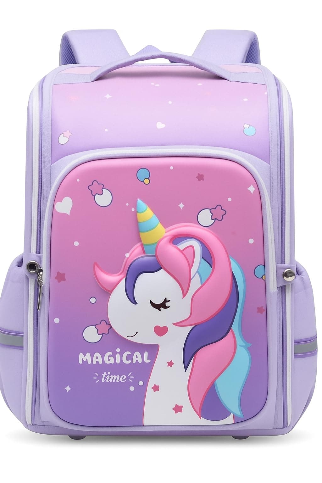 Umadiya® 3D Embossed Buraq School Bag for Girls Kids Stylish and Durable Water-Resistant Large Capacity Unicorn School Bag, perfect for gift for Kids (5 To 12 Years)