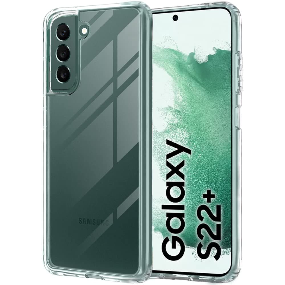 TheGiftKart Ultra-Hybrid Crystal Clear Back Case Cover for Samsung Galaxy S22 Plus 5G | Shockproof Design | Hard Back Cover Case for Samsung Galaxy S22 Plus 5G (PC & TPU, Transparent)