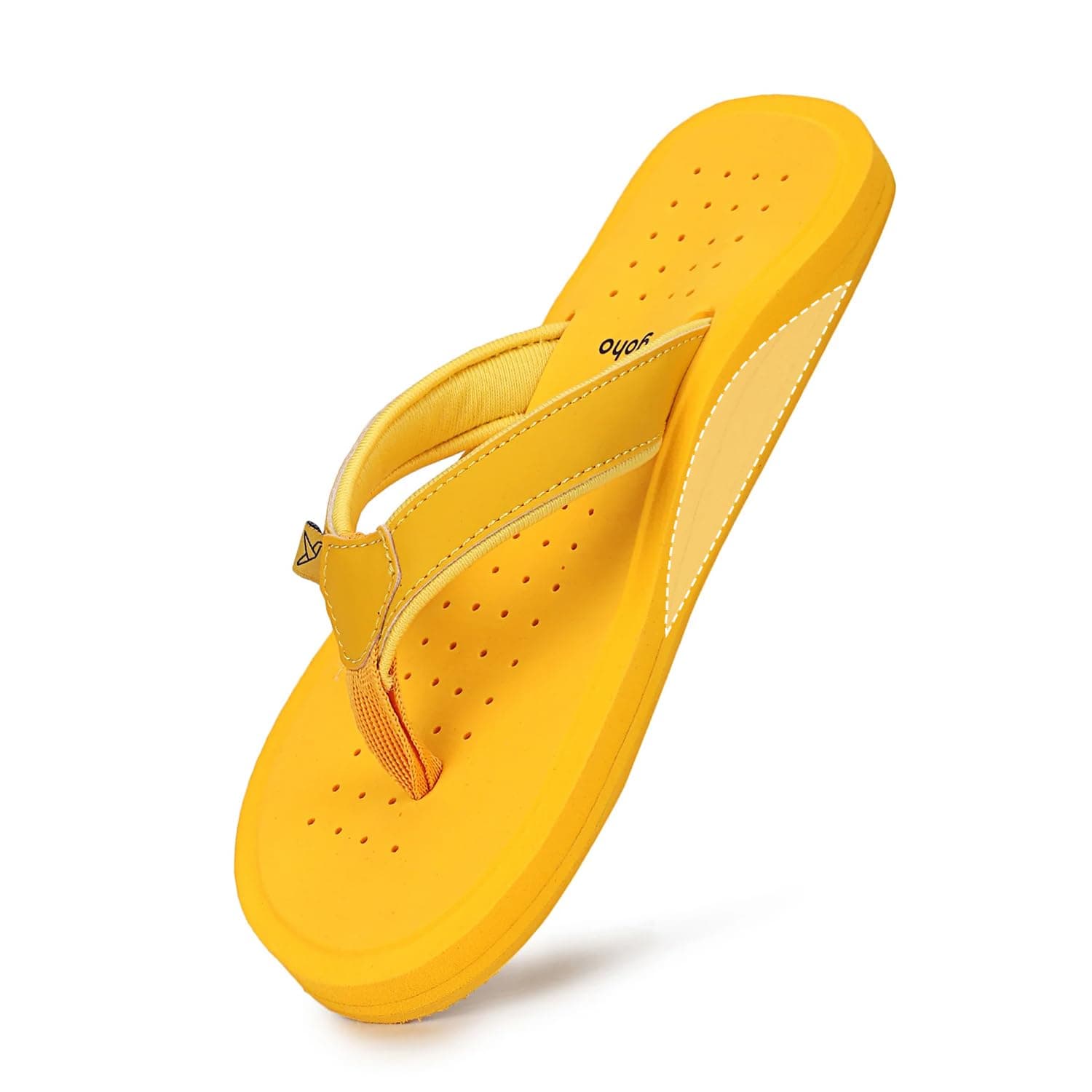 YOHO ArchFlex orthopedic slippers for women | Arch support for pain relief | Soft, Anti-Skid, lightweight | comfortable padded straps flip flops for Everyday | Mango yellow - UK 3